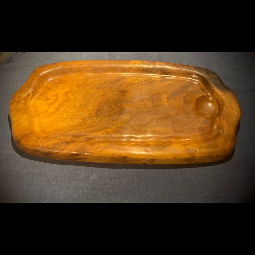 Vintage Hardwood channeled carving/serving board